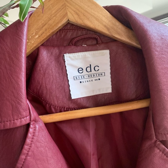 Deep Red Biker Jacket - Picture 2 of 6